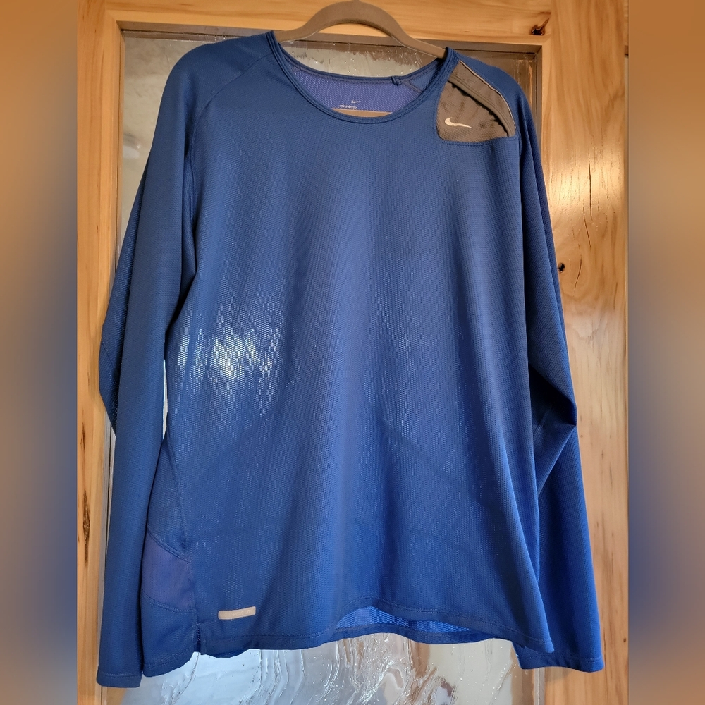 Nike Blue Sphere Dry Long Sleeve Top
